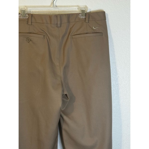 Nike Golf Mens Khaki Pleated Flat Front Performance‎ Golf Pants 36x32 - Picture 4 of 8